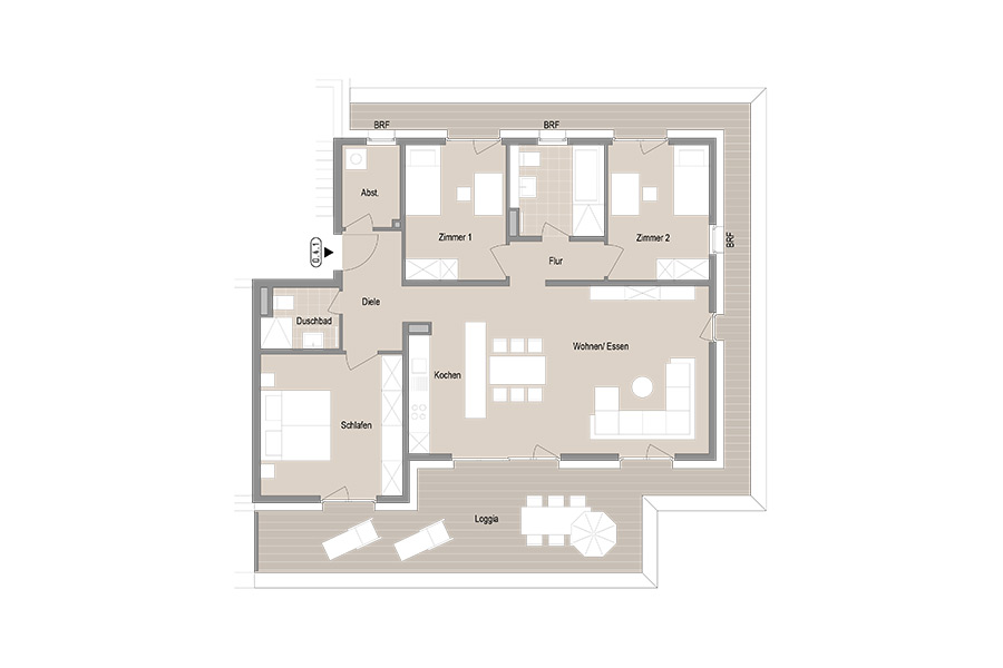 4-Zimmer Penthouse Wohnung